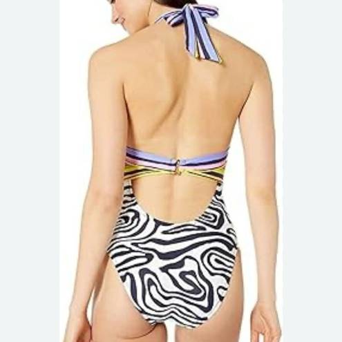 Trina Turk  zebra print vibrant one piece swimsuit size small