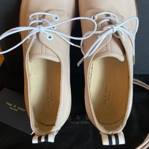 Rag and Bone NEW $395!  AUDREY Size 36 6 Blush Pink Leather Loafer Oxford