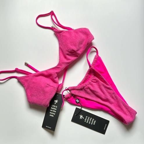 Blackbough  Hot Pink Terry cloth Bikini NEW