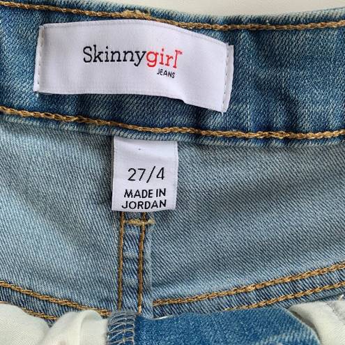 Skinny Girl  Jeans Size 27 / 4 High Rise 5 Button Fly Wide Leg Crop Stretch Jeans