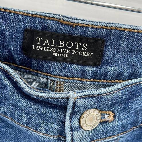 Talbots  Lawless Five-Pocket jeans boyfriend 6 6P petite straight leg medium wash