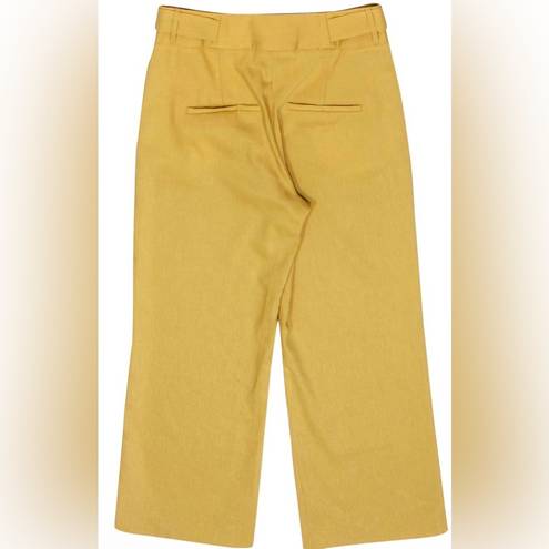 Veronica Beard  • Aubrie High Rise Wide Leg Linen Crop Pant Vintage Yellow