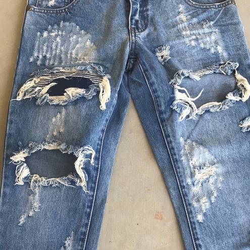 One Teaspoon  Trashed Free Birds Distressed Jeans