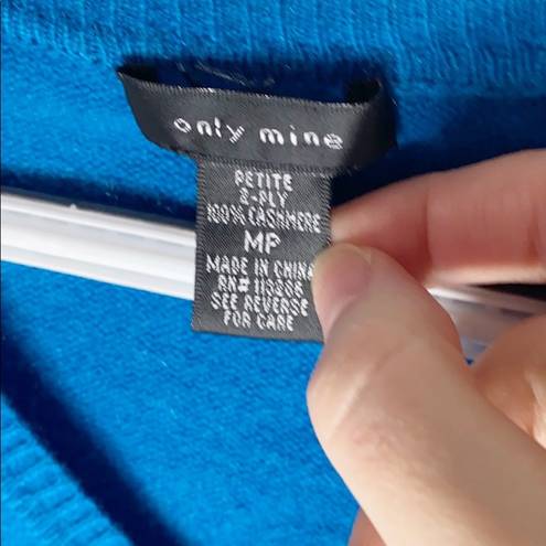 Only  Mine cashmere V neck Aqua blue sweater sz Mp