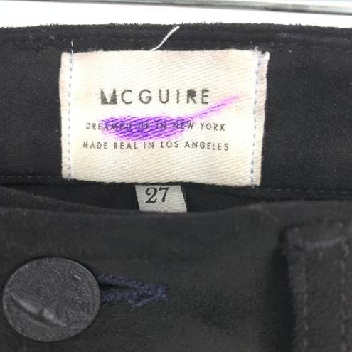 McGuire Denim McGuire Womens Size 27 Newton Skinny Jeans Faux Suede Black