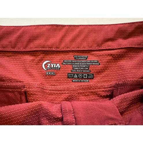 Zyia  Active Not Just A Trail Shorts Women’s Size XXXL 3XL Red Outdoor Athlesiure