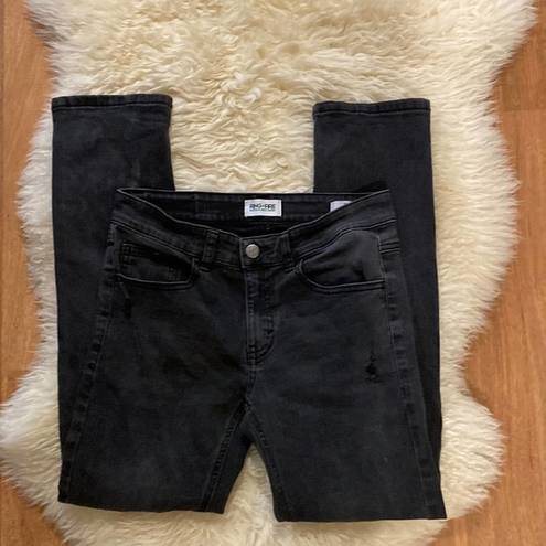 Ring Of Fire  Black Distressed Skinny Denim Jeans Sustainable EUC Sz 27