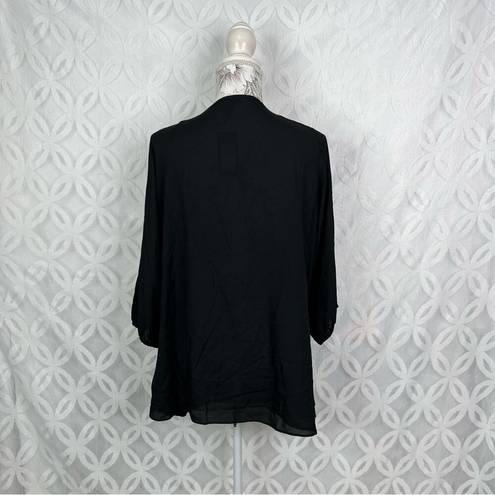 City Chic  Sexy Fling Elbow Sleeve Top - black NWT Size 14