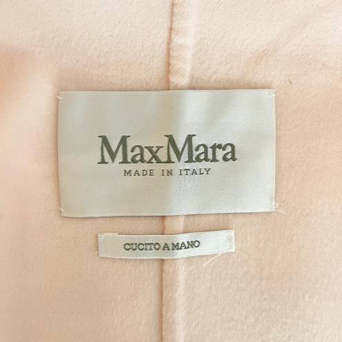 Max Mara  Wool Belted Long Trench Peacoat Baby Light Pink 8