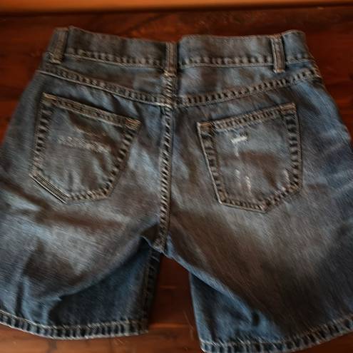 Fly London Distressed Denim Shorts Button  Jean Sz 0 Inseam 6”,