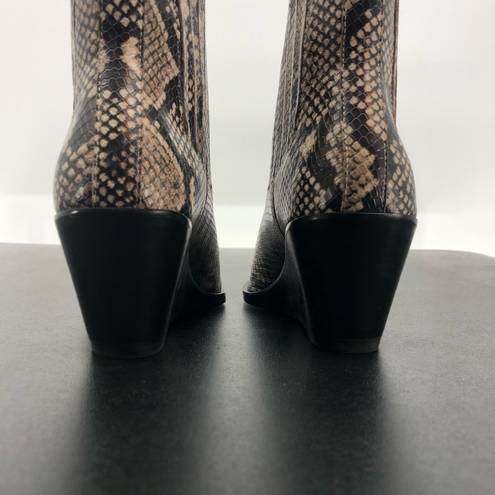 Treasure & Bond  Natalie Wedge Ankle Booties Boots Snakeskin