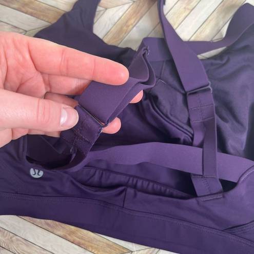 Lululemon  | women dark purple athletic sports bra unpadded