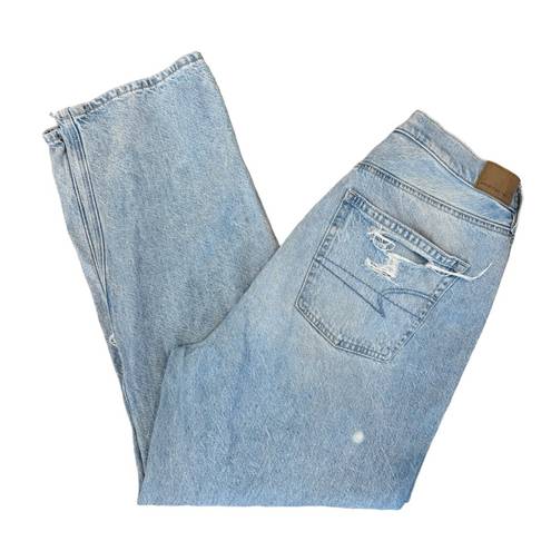 American Eagle Women’s  highest rise 90s ripped boyfriend jeans