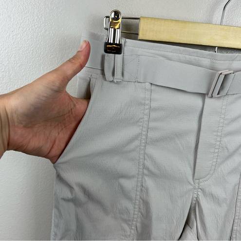 Athleta  Trekkie Belted Pants Size 6 Gray Hiking Commute
Travel Ripstop Nylon