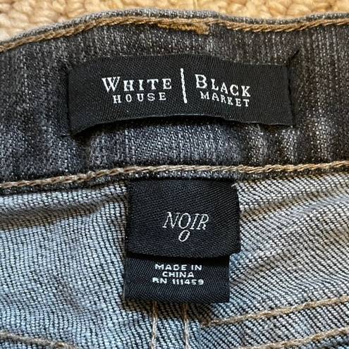 White House | Black Market WHBM Studded Grey Straight leg Jeans Size 0