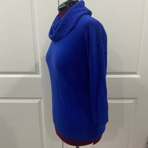 Sag Harbor  Vintage Blue Cowl Neck Sweater Size Large