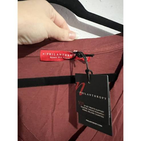 n:philanthropy  Red Short Sleeve Bodysuit