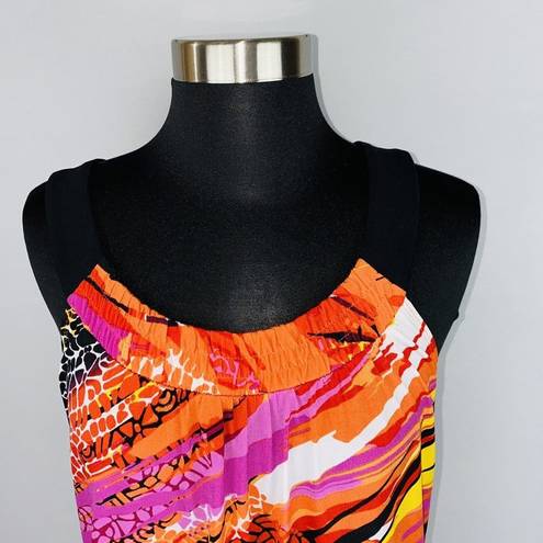 AB Studio  Womens Medium M Multicolor Patterned Tank Top Sleeveless