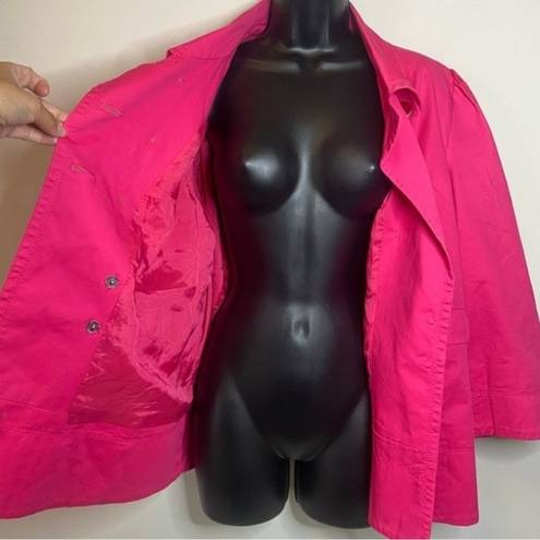 Juicy Couture  Pink Fuchsia Trench Coat Size XL