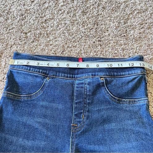 Spanx  Distressed Denim High Rise Elastic Waist Jeggings