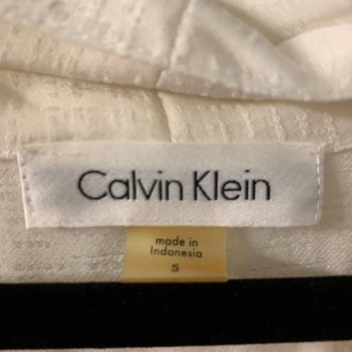 Calvin Klein Sleeveless Tie Front Blouse Cream