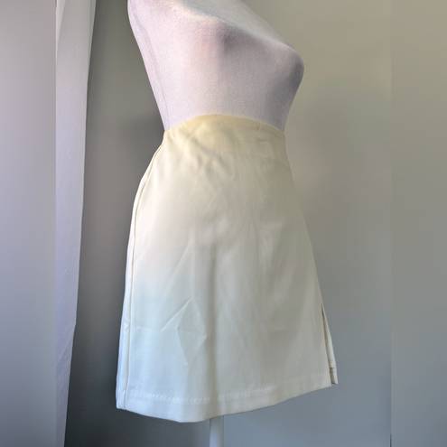 Sage NWT  the Label Standing Here Ivory Side Slit Mini Skirt