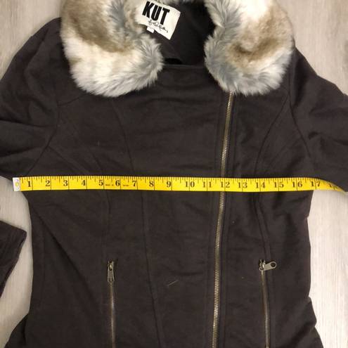 Kut From The Kloth removable faux fur collar jacket size large