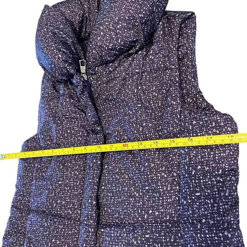 Coldwater Creek  Quilted Puffer Vest Size S 8 Purple Full Zip Snap Mock Neck