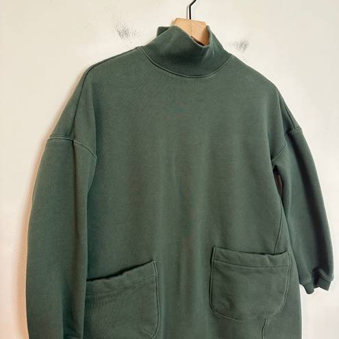 Tuckernuck  - Pomander Place Porter Dress Forset Green Sweatshirt Dress Pockets