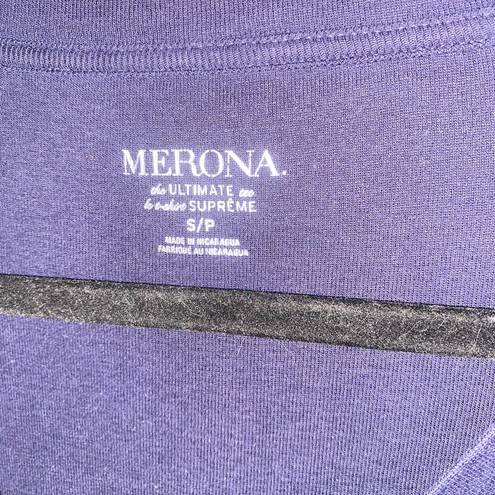 Merona  Navy Blue Long Sleeve V-Neck The Ultimate Tee T-Shirt Women's Size Small