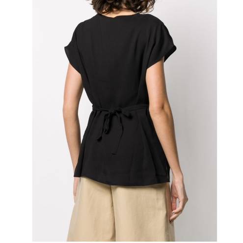 DKNY  Black V-neck Wrap T-shirt S NWT