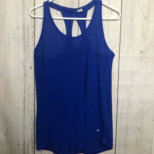 Xersion  Womens Blue Racerback Tank Sz M