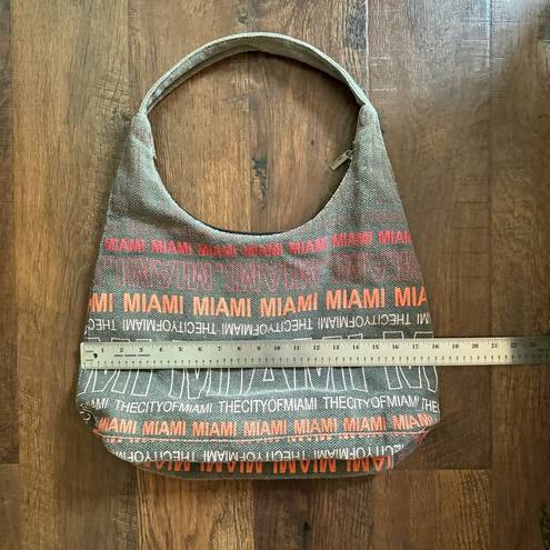 Robin Ruth Miami themed canvas tote bag