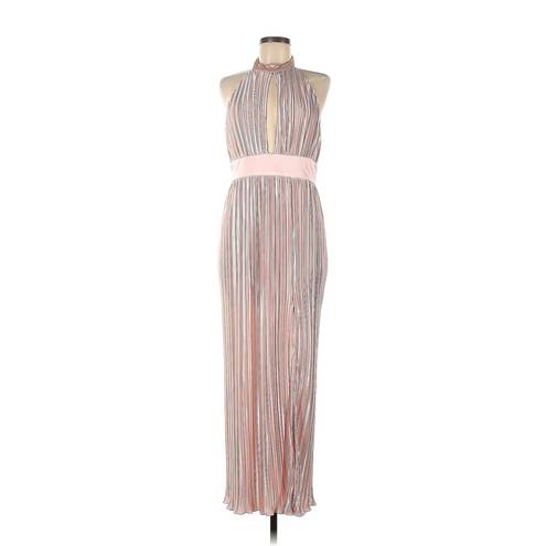 Pink Blush TJD The Jetset Dairies Women's  Pleated Skirt Halter Gown Size L