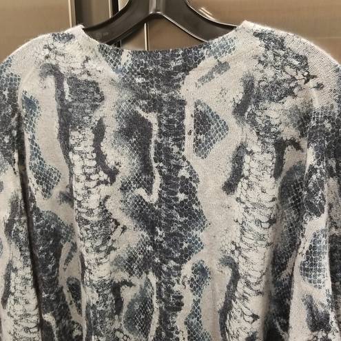 ALLSAINTS 💕💕 Python Jumper Sweater ~ Blue Snakeskin Animal Print Medium M NWT