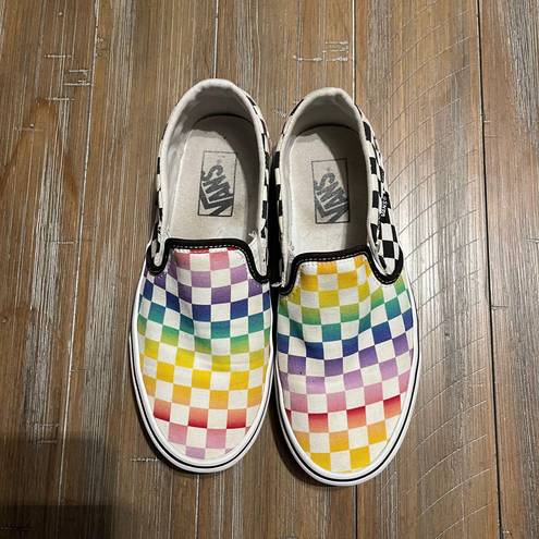 Vans Rainbow Checked Slip On