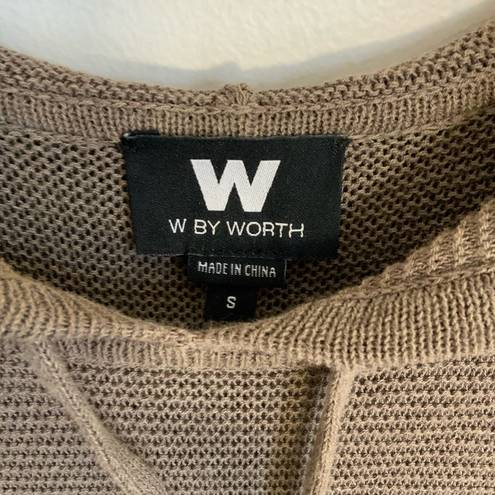 W By Worth  cotton blend sleeveless hoodie