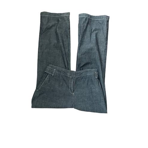 J.Jill  Women Jeans Straight Leg Zipper Button Closure Stretch Denim Size 8 Blue