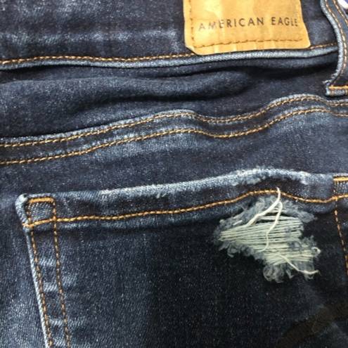 American Eagle  next level stretch Jean‎ denim short shorts size 00 distressed