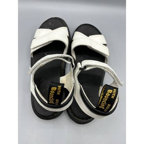 Dr. Martens  Vossie Y Women’s Sandals Sz 6 White Strappy Leather Comfort Summer