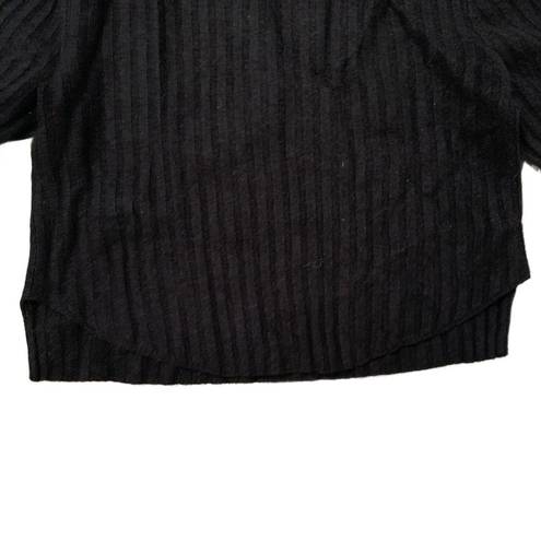 Babaton Aritzia |  Nathaniel Black Ribbed Cropped Wool Blend Sweater Size Small