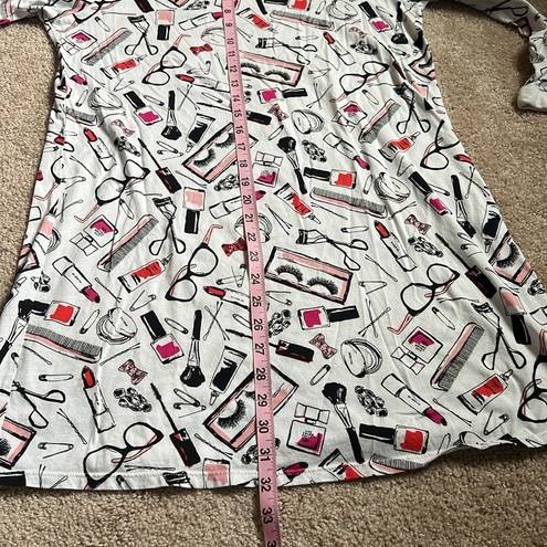 Kate Spade Intimates Cosmetic Print Sleep Shirt    Size Large