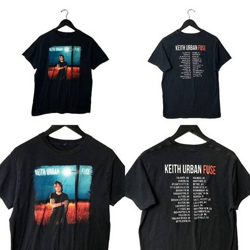 Tultex 2014 Keith Urban Fuse Graphic Tee Black Medium M T Shirt