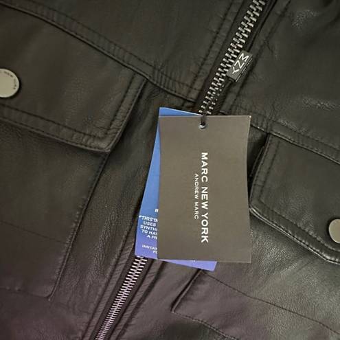 Marc New York  Black Vegan Leather Jacket nwt