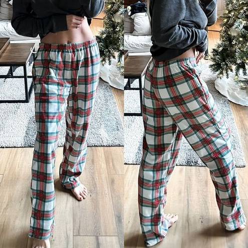 Lounge Wondershop Pajama Pant XXL Womens Fleece Plaid Sleep  Red White Plaid NWT