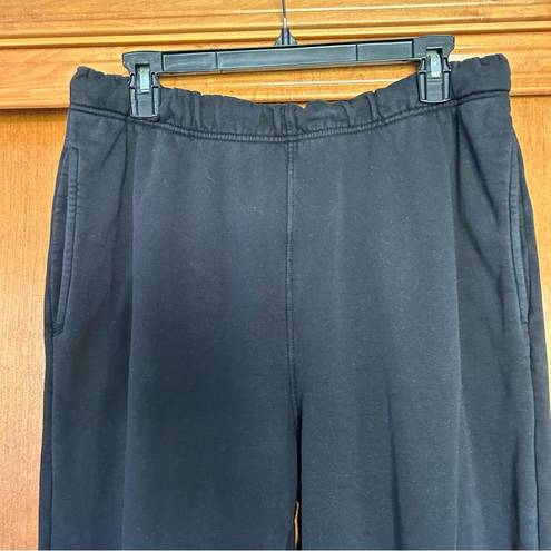 Mate the Label  Organic Fleece Relaxed Pocket Sweatpants in Jet Black Size XL