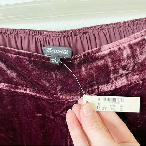 Madewell NWT  Velvet Huston Pull-On Wide Leg Crop Pants Sz L