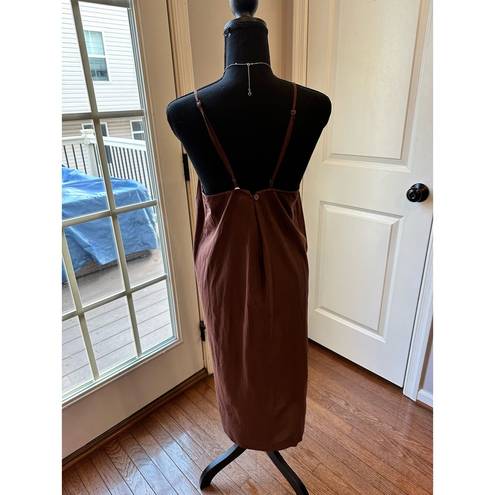 Chan Luu NWT  BROWN CHIFFON Summer Maxi DRESS W/TAGS -SIZE 1