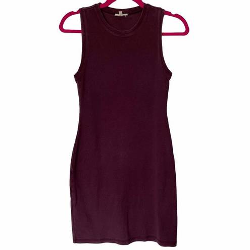 Wilfred Free  Women's Maroon Sleeveless Body Con MininDress Size Small