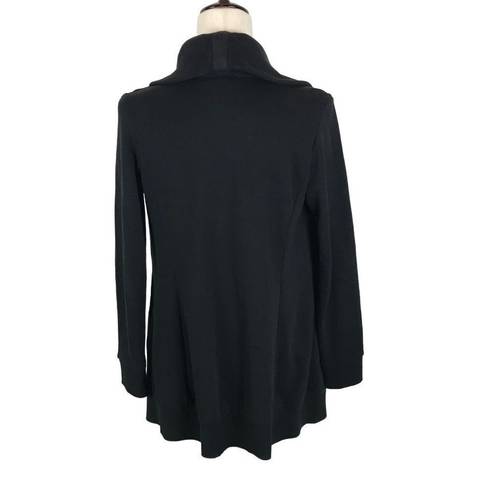 All Saints Dahlia black asymmetrical convertible sweatshirt jacket XS